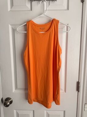 Athleta Orange Crewneck Tank Top
